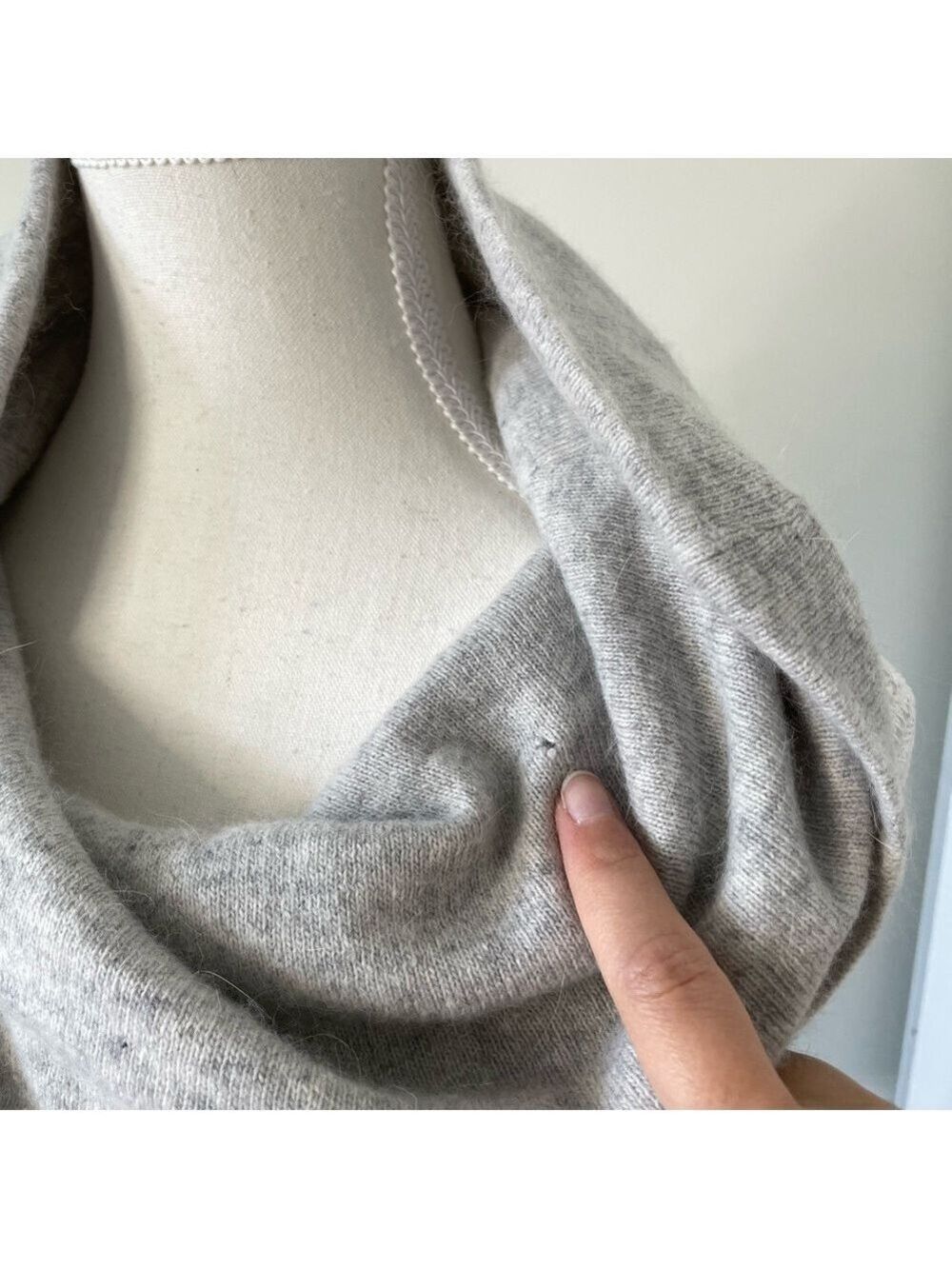 Zara Angora Blend Sequin Cowl Sleeveless Sweater M - Picture 5 of 8